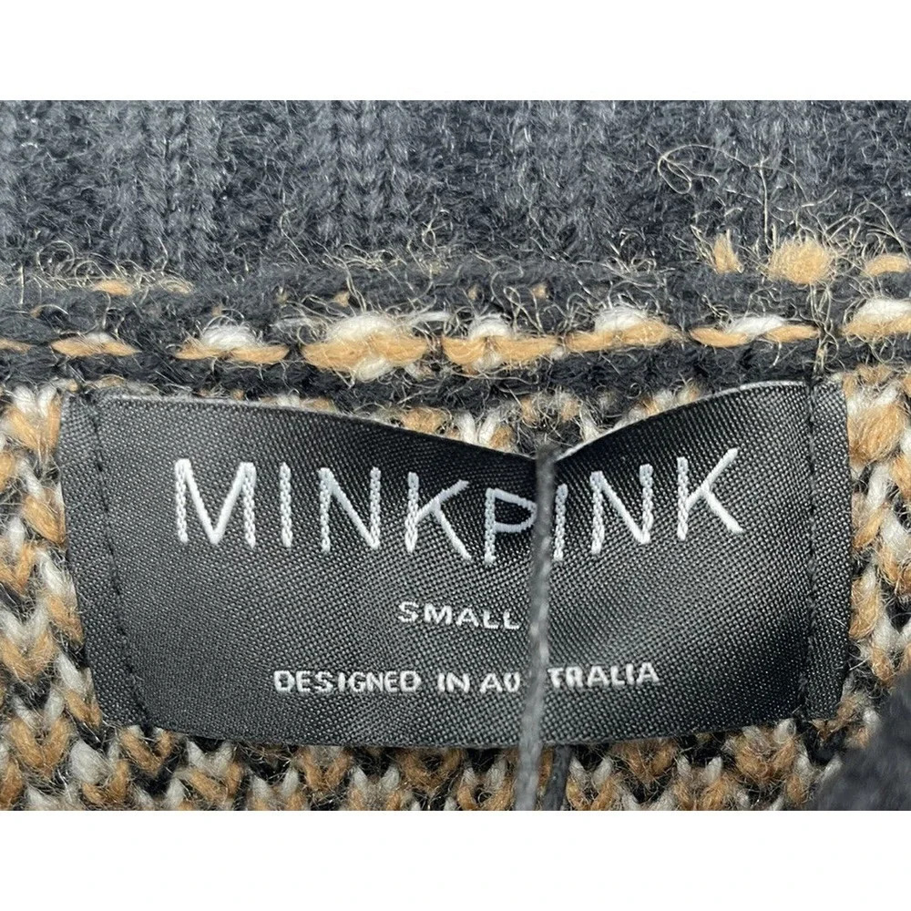 MINKPINK by Revolve Size S Latifah Intarsia Sweater animal print New $119 - Picture 9 of 10